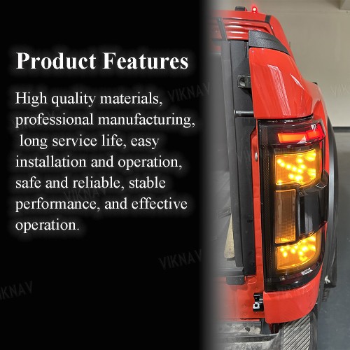 Viknav Truck Blaze Edition MP Tail Lights for 2021-2024 Ford Raptor F150 Tail Light Assembly Modification for MP Falcon Wing Blaze Edition Rear Brake and Turn Signal Lights