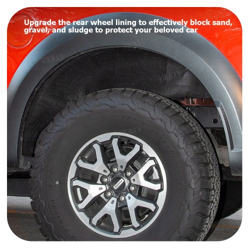 Viknav Fit for 2021-2024 F150 Raptor Wheel Well Liner Rear Wheel Well Guards mud Flaps for 2024 Ford F150 Accessories