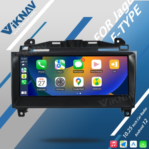 Viknav Android Head Unit Car Radio For Jaguar F-TYPE Roadster 2013-2015 Original Car Functions Display Touch LCD Screenn(128GB)