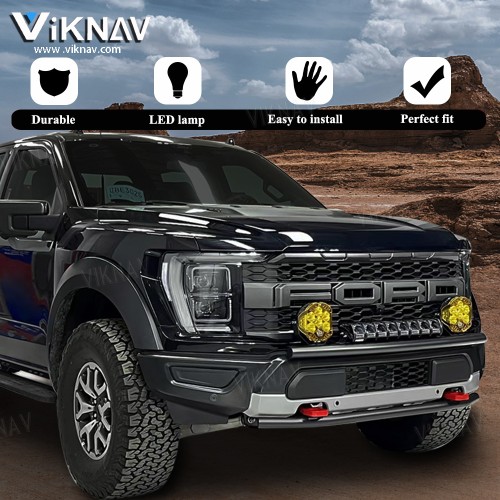 Viknav Truck Bumper Light Bracket for 2021-2024 Ford F150 Raptor Custom Modified Front Bumper Light Bracket Mount Accessories