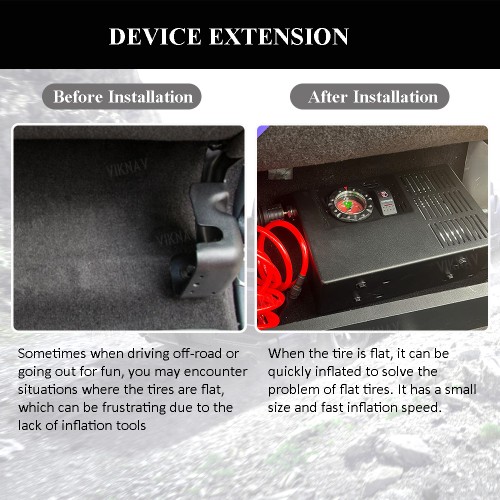 Viknav Suitable for Ford F150 new Raptor modified car special electric air pump tire pump accessories Car Tire Inflator Multiple Adapters