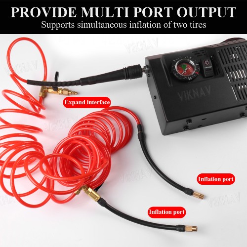Viknav Suitable for Ford F150 new Raptor modified car special electric air pump tire pump accessories Car Tire Inflator Multiple Adapters