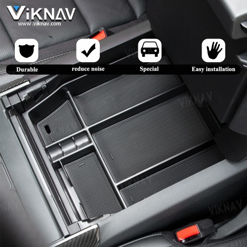 Viknav Center Console Organizer Tray Storage Suitable For 2015-2024 F150 Raptor Center Armrest Glove Storage Box Accessories
