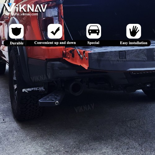 Viknav Rear Bedstep Retractable Bumper Truck Tailgate Step Suitable for Ford Raptor F150 rear tailgate electric foot pedal foot pedal rear bumper electric Foldable pedal
