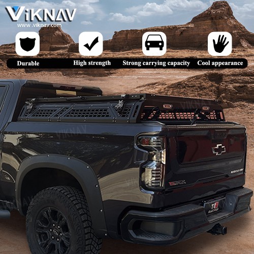 Viknav for Ford F150 Roof Luggage Rack  Top Loading Rack Push-Pull Expandable Half Height Gantry Ford Raptor Pickup Truck Luggage Compartment