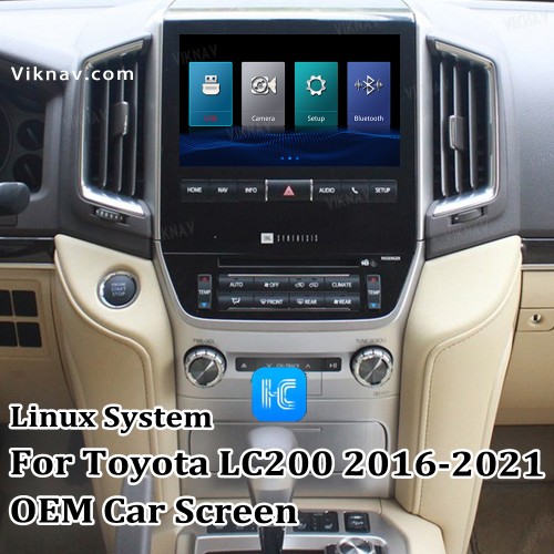 Viknav Fit For Original Car Screen Linux System For Toyota LC200 2016-2021 Wireless Apple CarPlay Android Auto