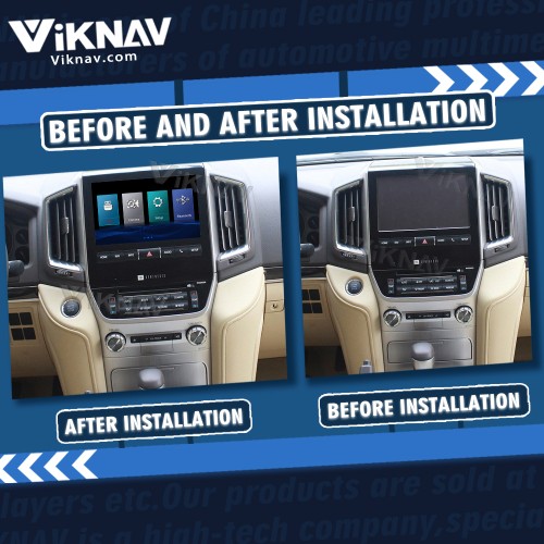 Viknav Fit For Original Car Screen Linux System For Toyota LC200 2016-2021 Wireless Apple CarPlay Android Auto
