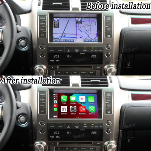 Viknav Linux System For Lexus GX 2009 -2012 Wireless Apple CarPlay Android Auto Only Support Original Car Screen