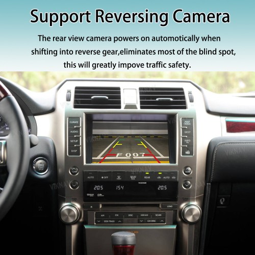 Viknav Linux System For Lexus GX 2009 -2012 Wireless Apple CarPlay Android Auto Only Support Original Car Screen