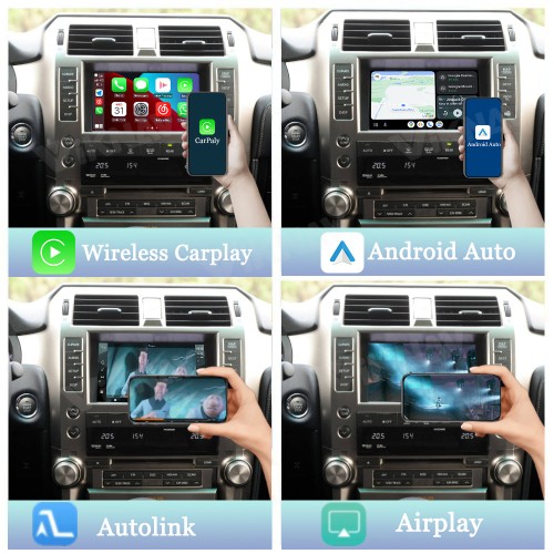 Viknav Linux System For Lexus GX 2009 -2012 Wireless Apple CarPlay Android Auto Only Support Original Car Screen