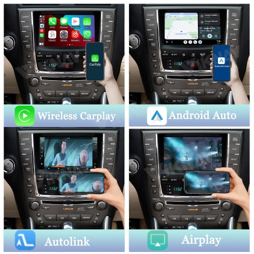 Viknav Linux System For Lexus IS 2009 -2012 Wireless Apple CarPlay Android Auto Only Support Original Car Screen