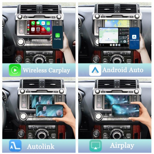 Viknav Linux System OEM Car For Toyota Prado 2014-2017 Upgrade Decoder Box MuItimedia Wireless CarPlay Android Auto
