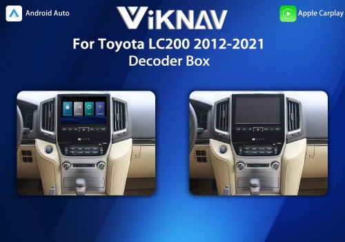 Viknav Linux System For Toyota LC200 2012-2021 Wireless Apple CarPlay Android Auto Only Support Original Car Screen