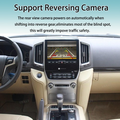 Viknav Linux System For Toyota LC200 2012-2021 Wireless Apple CarPlay Android Auto Only Support Original Car Screen