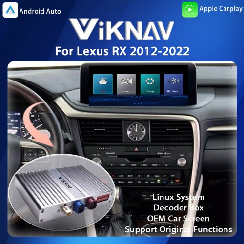Viknav Linux System For Lexus RX 2014-2022 Wireless Apple CarPlay Android Auto Only Support Original Car Screen