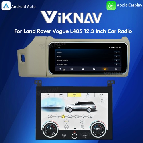 12.3 Inch Touch Screen Car Radio And AC For Land Rover Range Rover Vogue L405 2013-2017 Multimedia Player GPS Navigation Head Unit (Beige All)