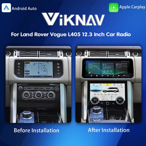 12.3 Inch Touch Screen Car Radio And AC For Land Rover Range Rover Vogue L405 2013-2017 Multimedia Player GPS Navigation Head Unit (Beige All)