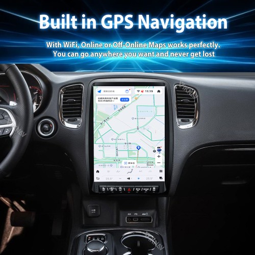 Viknav 13.8 inch Car radio For Dodge Durango 2014-2016 Wireless Carplay Android 13 Touch Screen Tape Recorder Head Unit Multimedia Player