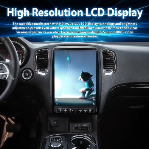 Viknav 13.8 inch Car radio For Dodge Durango 2014-2016 Wireless Carplay Android 13 Touch Screen Tape Recorder Head Unit Multimedia Player