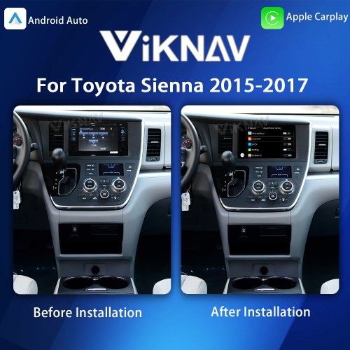 Viknav Linux System For Toyota Sienna 2015-2017 Decoder Box Wireless Apple CarPlay Android Auto Only Support Original Car Screen