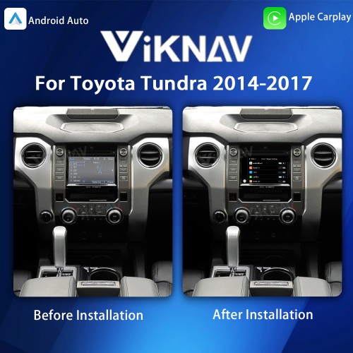 Viknav Linux System For Toyota Tundra 2014-2017 Decoder Box Wireless Apple CarPlay Android Auto Only Support Original Car Screen