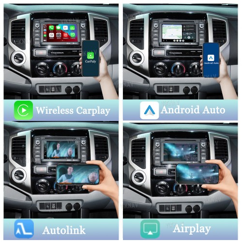 Viknav Linux System For Toyota Tacoma 2014-2019 Decoder Box Wireless Apple CarPlay Android Auto Only Support Original Car Screen