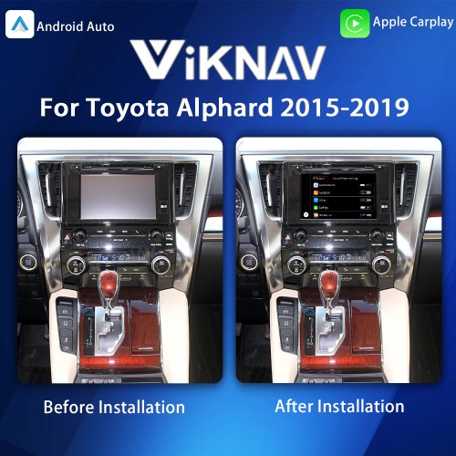 Viknav Linux System For Toyota Alphard 2015-2019 Decoder Box Wireless Apple CarPlay Android Auto Only Support Original Car Screen