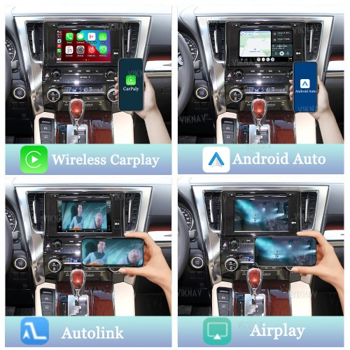 Viknav Linux System For Toyota Alphard 2015-2019 Decoder Box Wireless Apple CarPlay Android Auto Only Support Original Car Screen