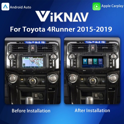 Viknav Linux System OEM Car For Toyota 4Runner 2015-2019 Upgrade Decoder Box MuItimedia Wireless CarPlay Android Auto