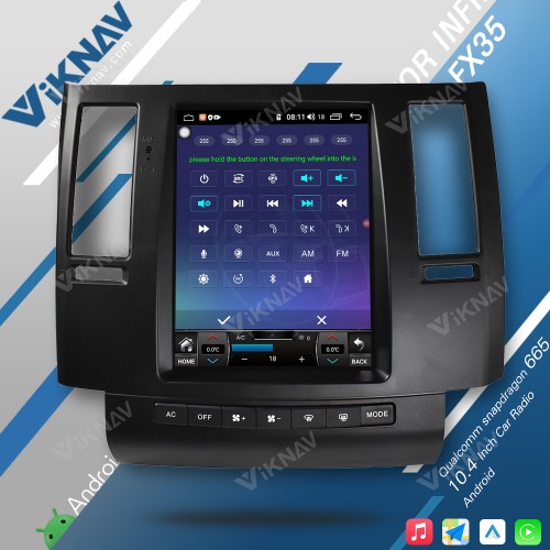 Viknav Car Autoradio Multimedia Player Tesla Style For Infiniti FX35 2003-2007 Car Stereo Radio GPS Navigation Head Unit(128GB)
