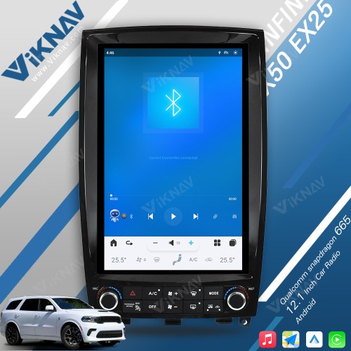 Viknav Android Car GPS Navigation For Infiniti QX50 EX25 2010-2017 Car Radio Latest System Stereo Recorder Wireless Carplay Head Unit(128GB)