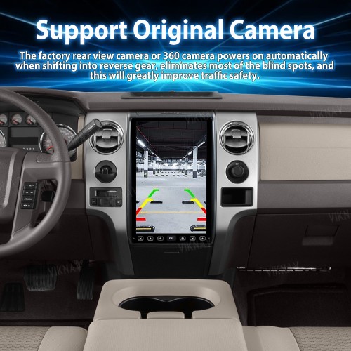 Viknav Upgrade Android Car Radio For Ford F150 2009-2012 Wireless Carplay 14.4 inch Touch Screen GPS Navigation Multimedia player Auto Stereo Head Unit(128GB)