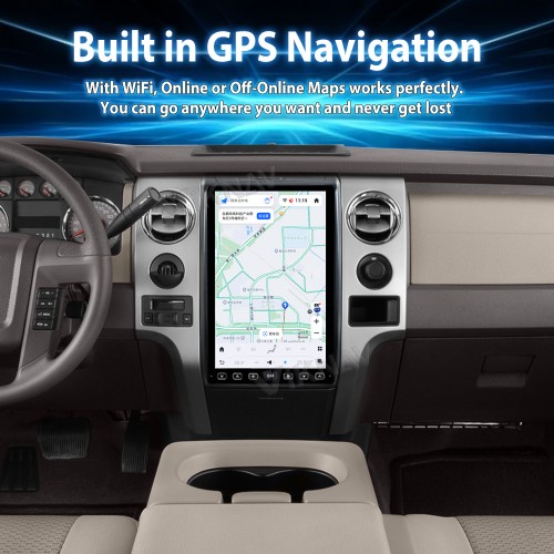 Viknav Upgrade Android Car Radio For Ford F150 2009-2012 Wireless Carplay 14.4 inch Touch Screen GPS Navigation Multimedia player Auto Stereo Head Unit(128GB)