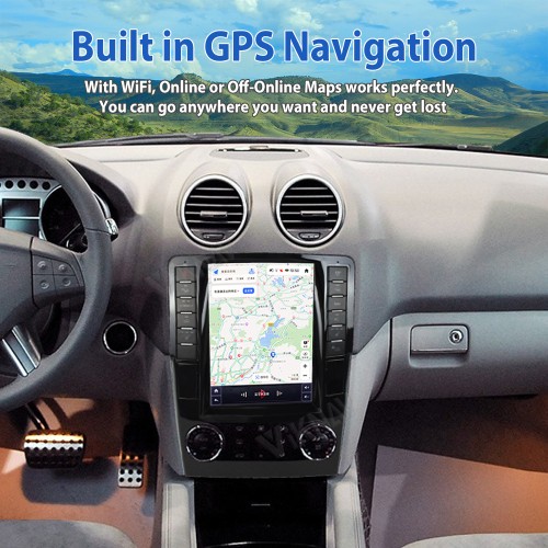 Viknav 12.3 Inch Android Car Radio For  Mercedes Benz ML GL 2005-2011 Stereo Multimedia Player GPS Navigation( 128GB）
