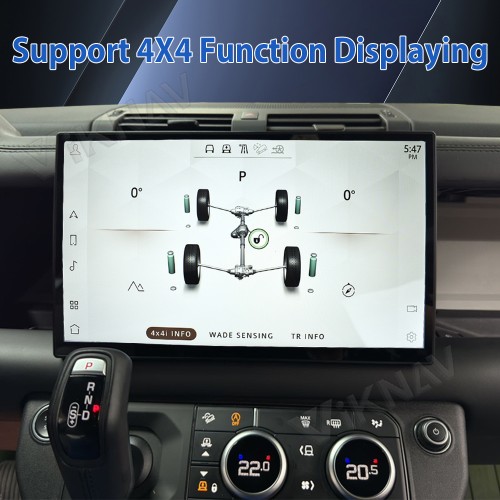 13.3 inch Car Radio Screen Upgrade for Land Rover Defender 2020 -2024 Multimedia Player Touch Screen Upgrade Head Unit Tape Recorder GPS Navigation