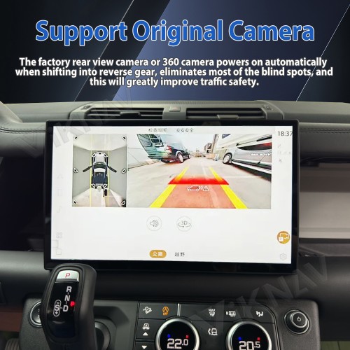 13.3 inch Car Radio Screen Upgrade for Land Rover Defender 2020 -2024 Multimedia Player Touch Screen Upgrade Head Unit Tape Recorder GPS Navigation