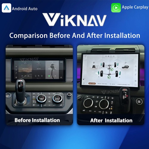 13.3 inch Car Radio Screen Upgrade for Land Rover Defender 2020 -2024 Multimedia Player Touch Screen Upgrade Head Unit Tape Recorder GPS Navigation
