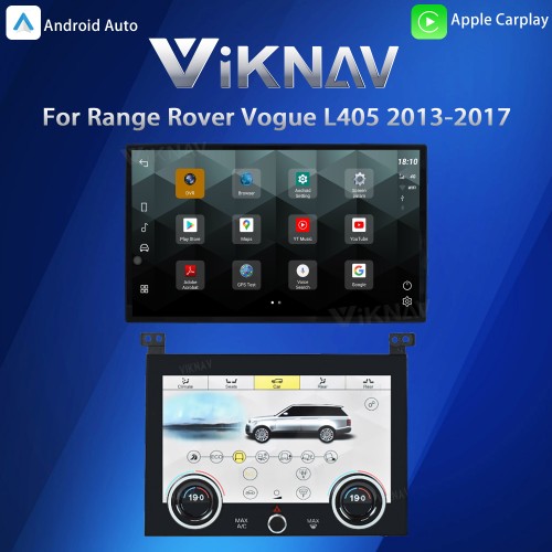 Viknav Car Radio AC Panel For Land Range Rover Vogue L405 2013-2017 Wireless Carplay Auto Stereo GPS Navigation Air Conditioning Climate Palyer