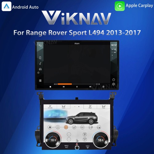 Viknav Car Radio AC Panel For Land Range Rover Sport L494 2013-2017 Wireless Carplay Auto Stereo GPS Navigation Air Conditioning Climate Palyer