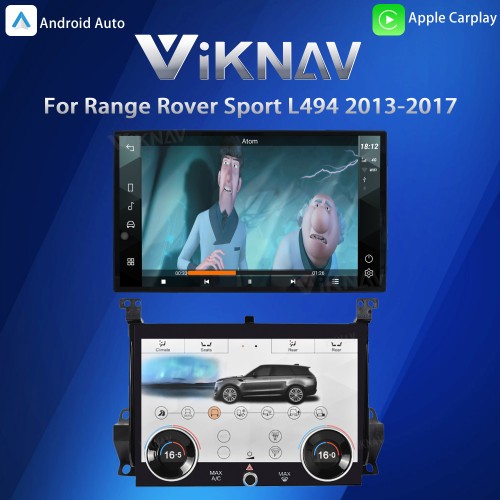 Viknav Car Radio AC Panel For Land Range Rover Sport L494 2013-2017 Wireless Carplay Auto Stereo GPS Navigation Air Conditioning Climate Palyer