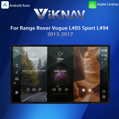 Viknav 13.3 Inch Touch Screen Car Radio And AC For Land Rover Range Rover Vogue L405 Sport L494 2013-2017 Multimedia Player GPS Navigation Head Unit