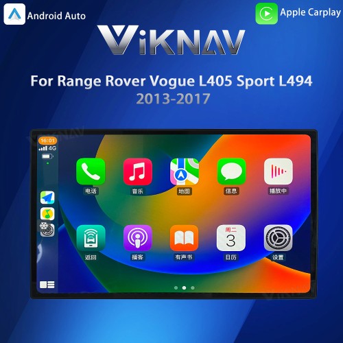 Viknav 13.3 Inch Touch Screen Car Radio And AC For Land Rover Range Rover Vogue L405 Sport L494 2013-2017 Multimedia Player GPS Navigation Head Unit