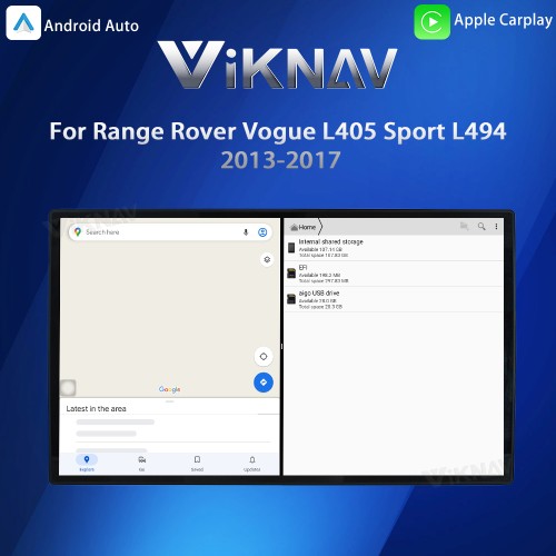Viknav 13.3 Inch Touch Screen Car Radio And AC For Land Rover Range Rover Vogue L405 Sport L494 2013-2017 Multimedia Player GPS Navigation Head Unit