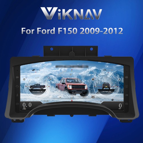 Viknav Upgrade 14.4 inch Android Car Radio 13.1 inch Digital Cluster Instrument For Ford F150 2009-2012 LCD Apple Carplay Auto Stereo GPS Navigation Multimedia Player Head Unit