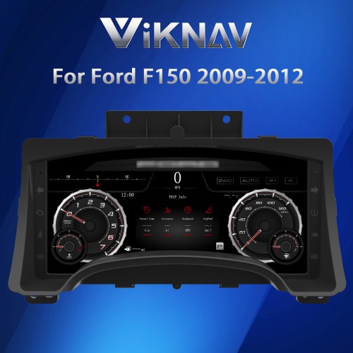 Viknav Upgrade 14.4 inch Android Car Radio 13.1 inch Digital Cluster Instrument For Ford F150 2009-2012 LCD Apple Carplay Auto Stereo GPS Navigation Multimedia Player Head Unit