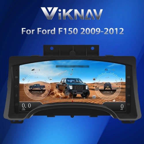 Viknav Upgrade 14.4 inch Android Car Radio 13.1 inch Digital Cluster Instrument For Ford F150 2009-2012 LCD Apple Carplay Auto Stereo GPS Navigation Multimedia Player Head Unit