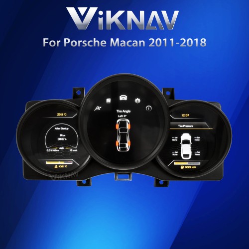 Viknav Digital Cluster Car Speedometer For Porsche Macan 2011-2018 Linux System Car Instrument Cluster Screen Instrument Replacement