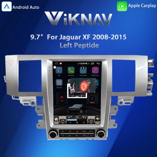 Viknav Andriod 12 Car Radio For Jaguar XF 2008-2015 Left Hand Drive 9.7 Inch Car Stereo GPS Navigation Multimedia Player Haed Unit