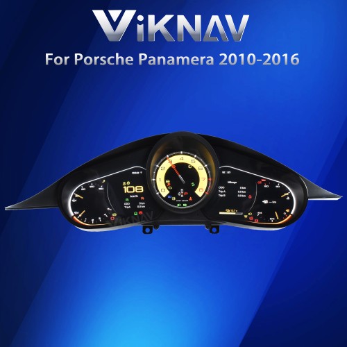 Viknav Digital Cluster Car Speedometer For Porsche Panamera 2010-2016 Linux System Car Instrument Cluster Screen Instrument Replacement