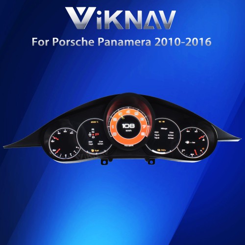 Viknav Digital Cluster Car Speedometer For Porsche Panamera 2010-2016 Linux System Car Instrument Cluster Screen Instrument Replacement